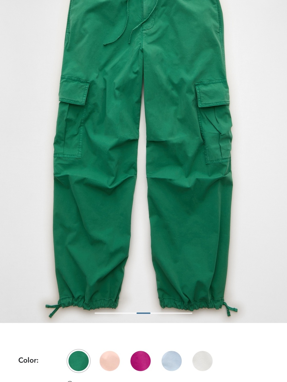 American Eagle Outfitters Green Wide-Leg Cargo Pants